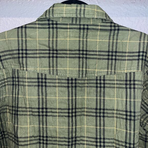 Vintage ANALOG Plaid Quilted Shacket Shirt Jacket- Made in Portugal -EUC -Size M - Picture 7 of 16